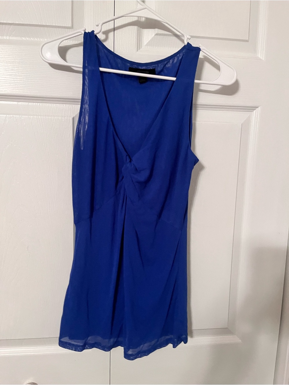 Express Royal Blue Twist-Front Tank Top